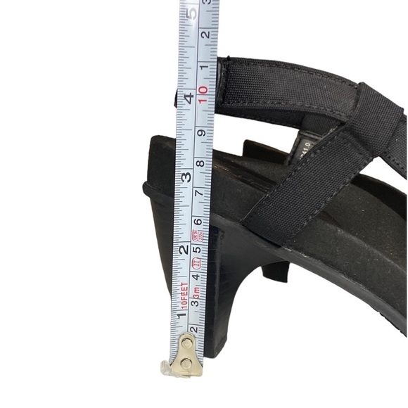 Essence By Aetrex strappy sandals heels black shoes womens size 9 Wide - Picture 12 of 12